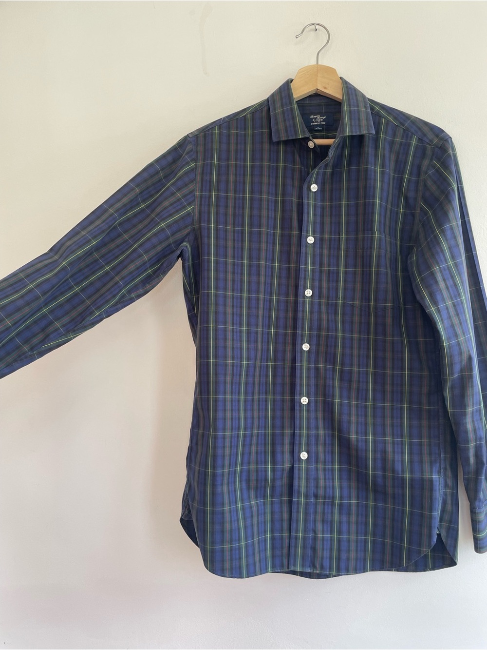 J Crew Thompson Wrinkle Plaid Dress Shirt